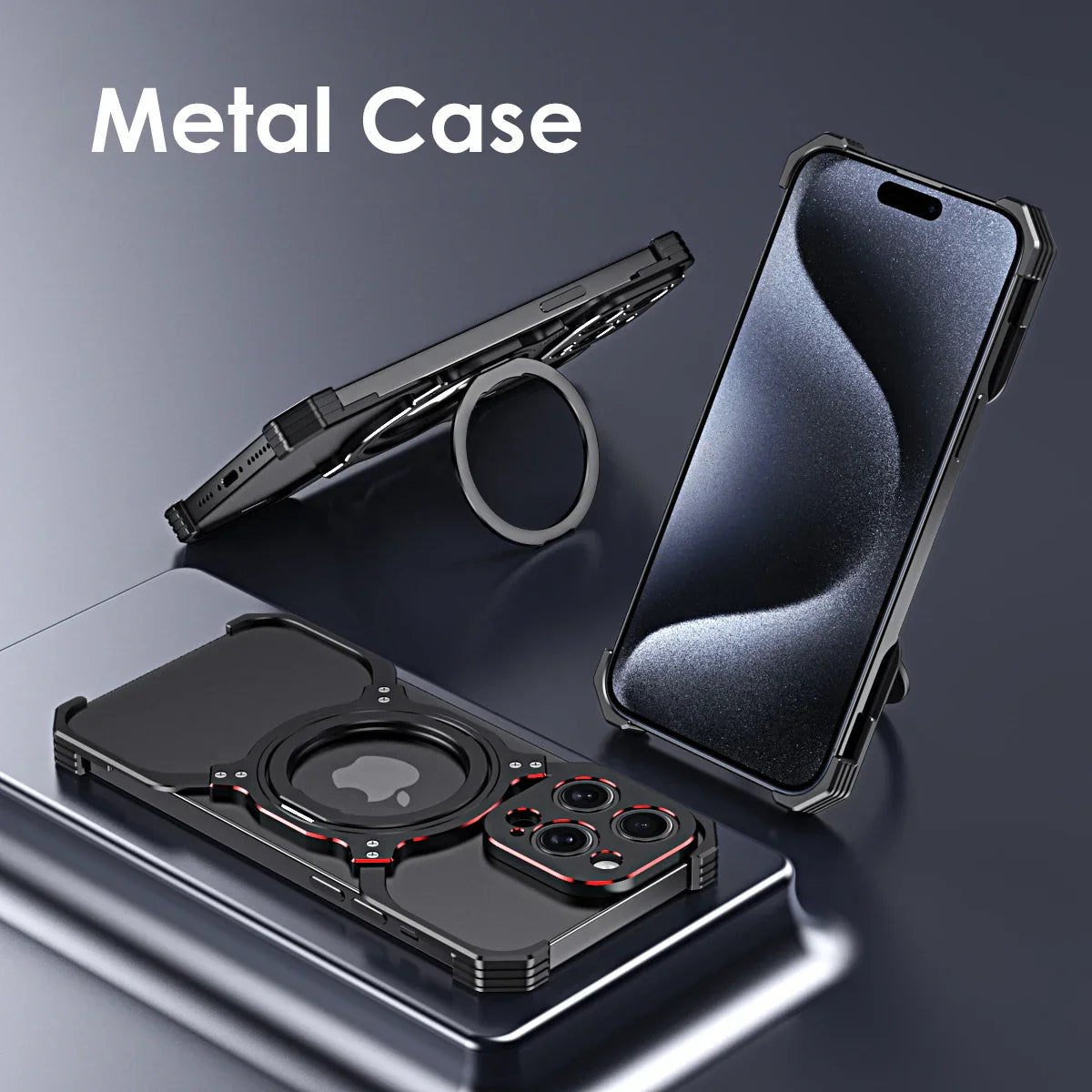 Metal Rimless Magnetic Cover for iPhone