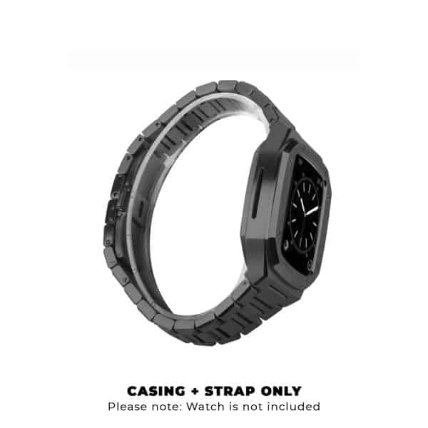 Auriglo Premium Style 45MM New Black Stainless Steel Case (Black)