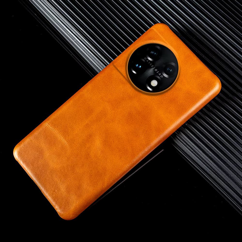 Genuine Leather Oil Wax Pattern Case For OnePlus