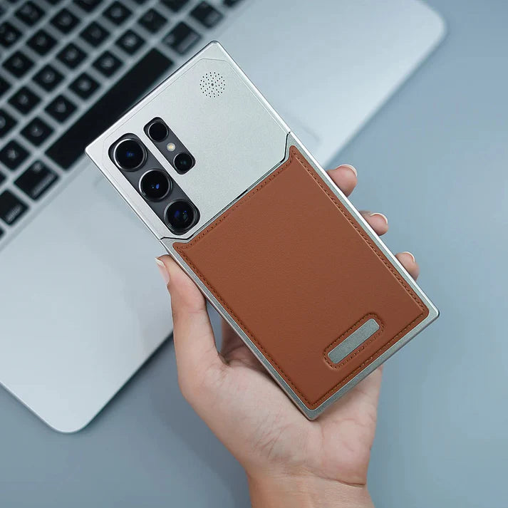 Leather Metal Case For Samsung