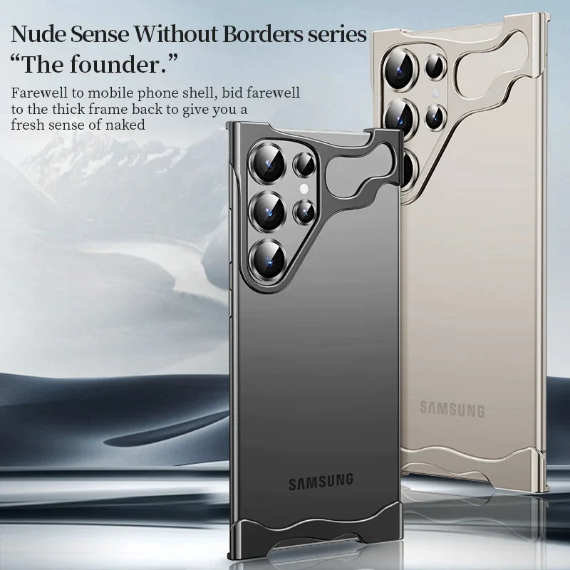 Auriglo Luxury Minimilistic Titanium Case With Camera Ring for Samsung