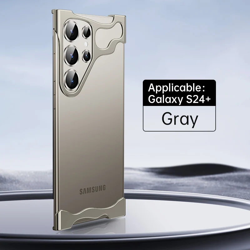 Auriglo Luxury Minimilistic Titanium Case With Camera Ring for Samsung