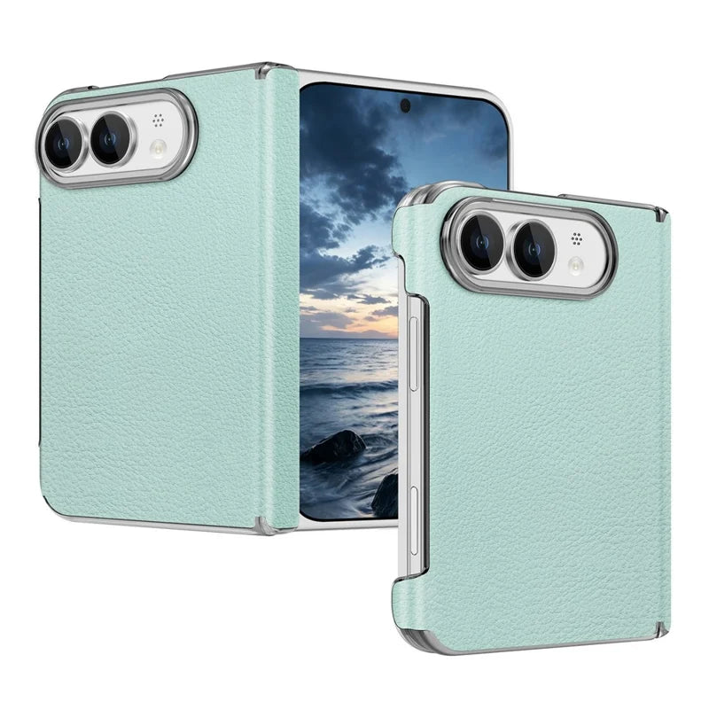 Hard PC PU Leather Case For iPhone Duo