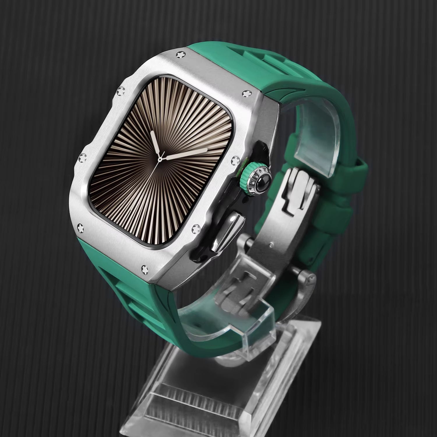 Luxury Stainless Steel Watch Case With Colorful Band For Apple Watch 46MM