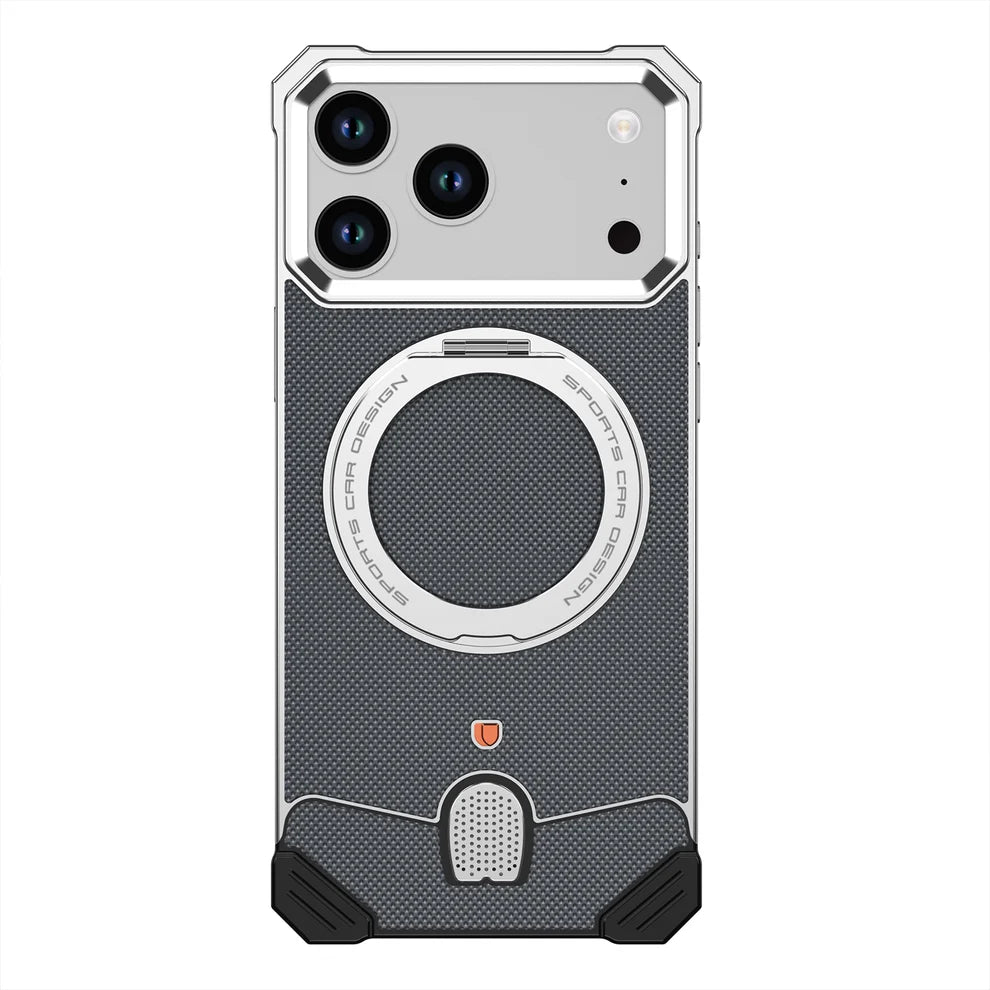 MetalLeather Texture Hypercar Design Case For iPhone