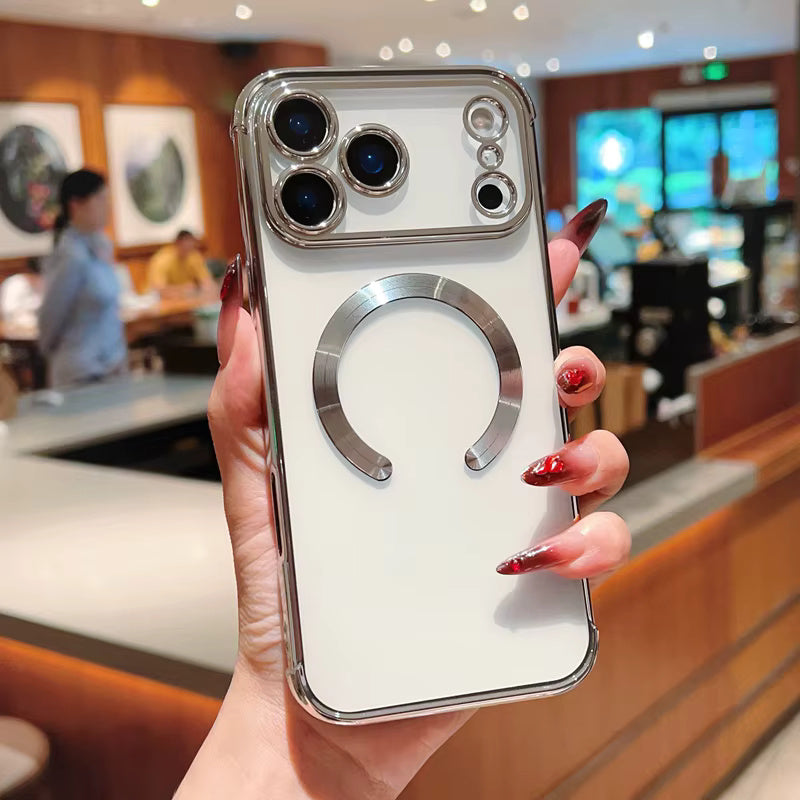 Electroplated Border MagSafe Case For iPhone