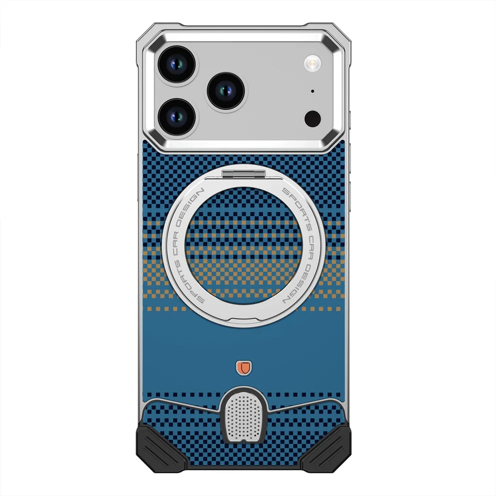 MetalKevlar Texture Hypercar Design Case For iPhone