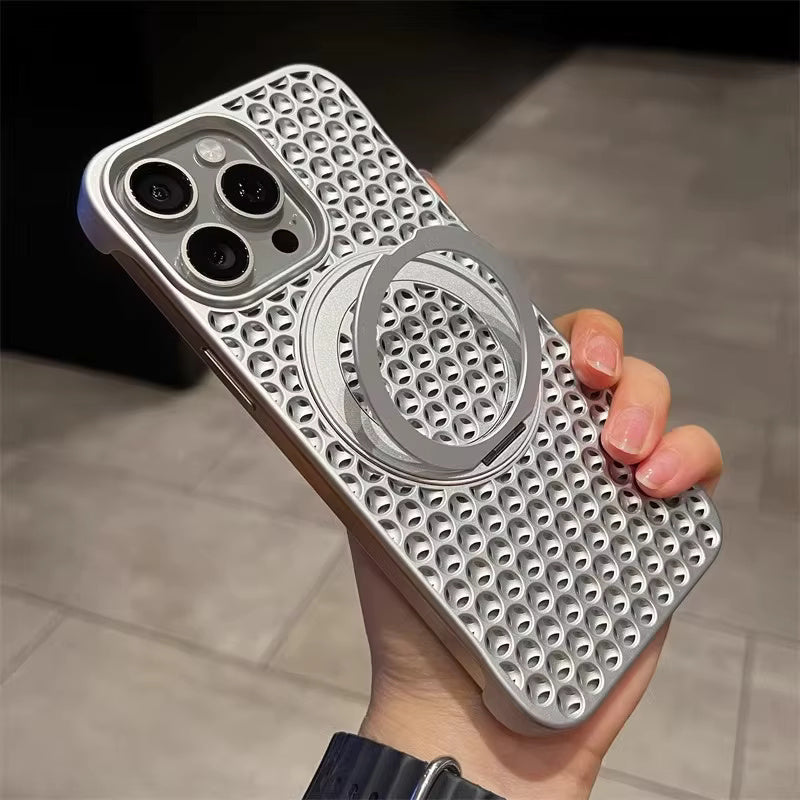 Honeycomb Heat Dissipation Frameless Phone Case For iPhone