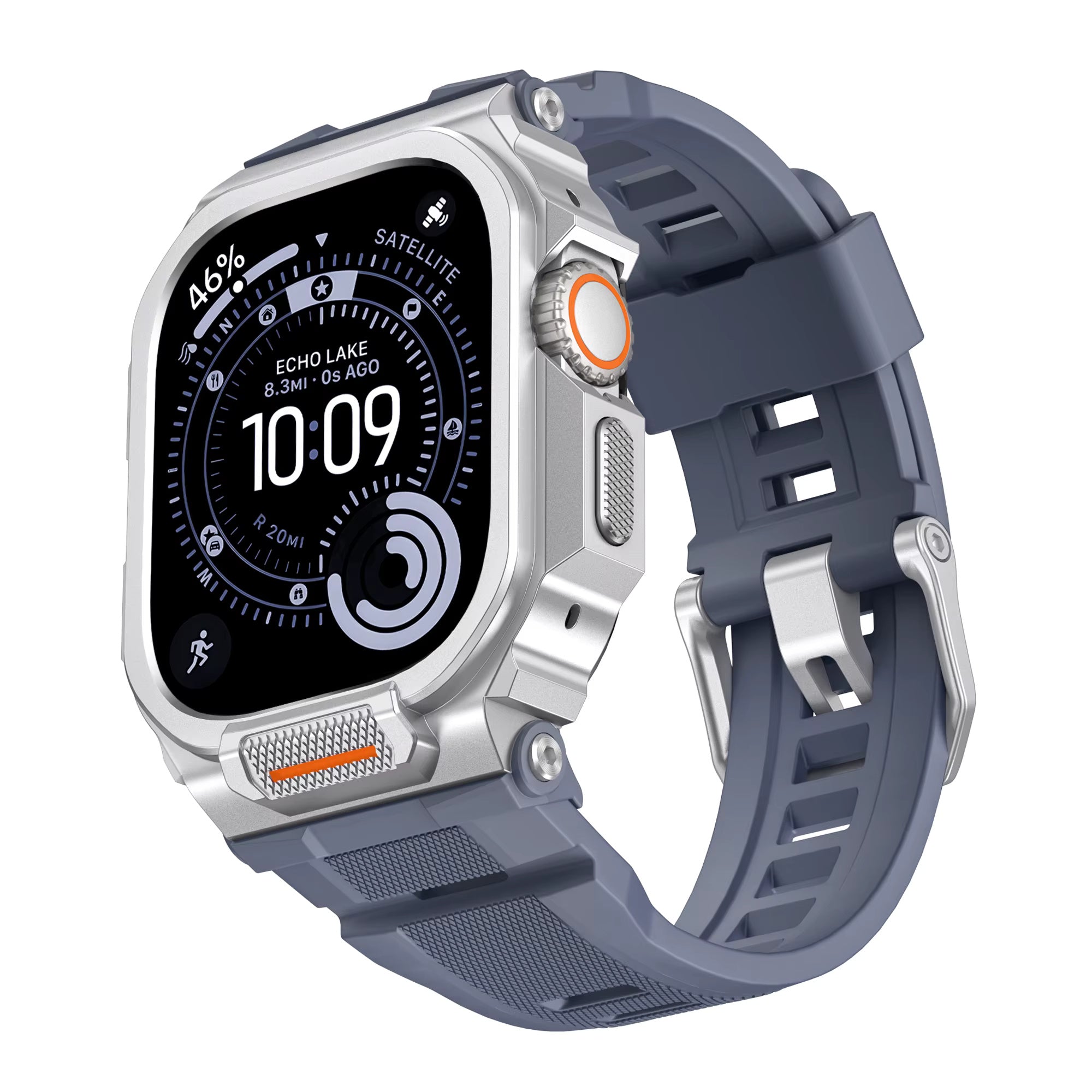 Army Rugged Silicone Bracelet With Metal Case 49mm