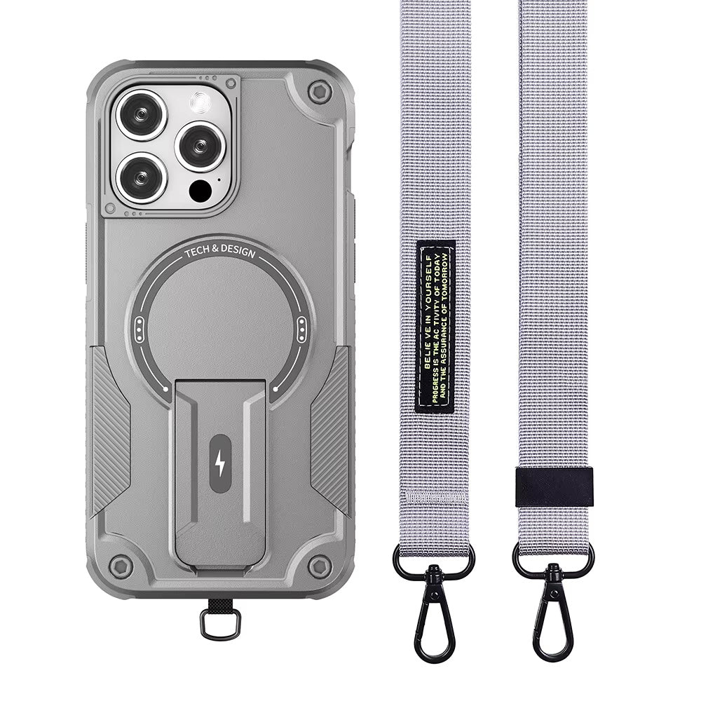 Hybrid Case With Crossbody Strap For iPhone