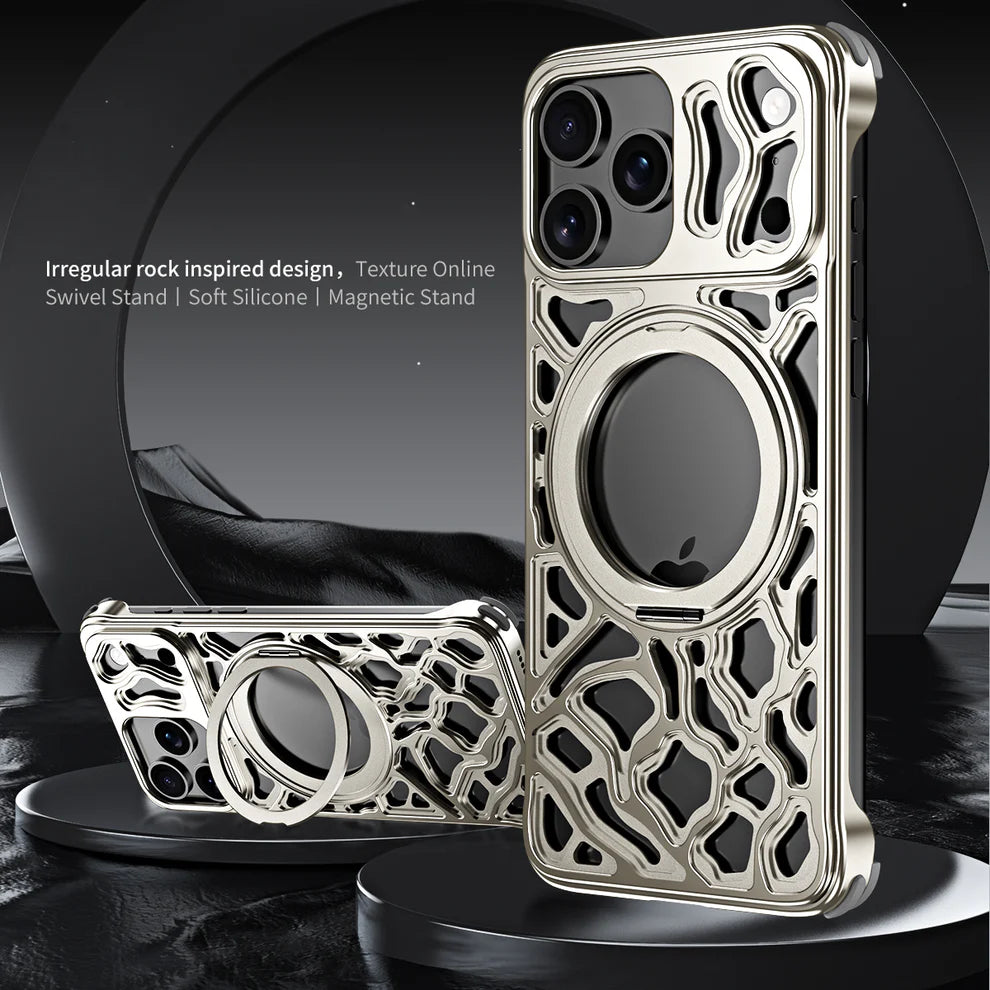 Irregular Rock Design Metal Case For iPhone