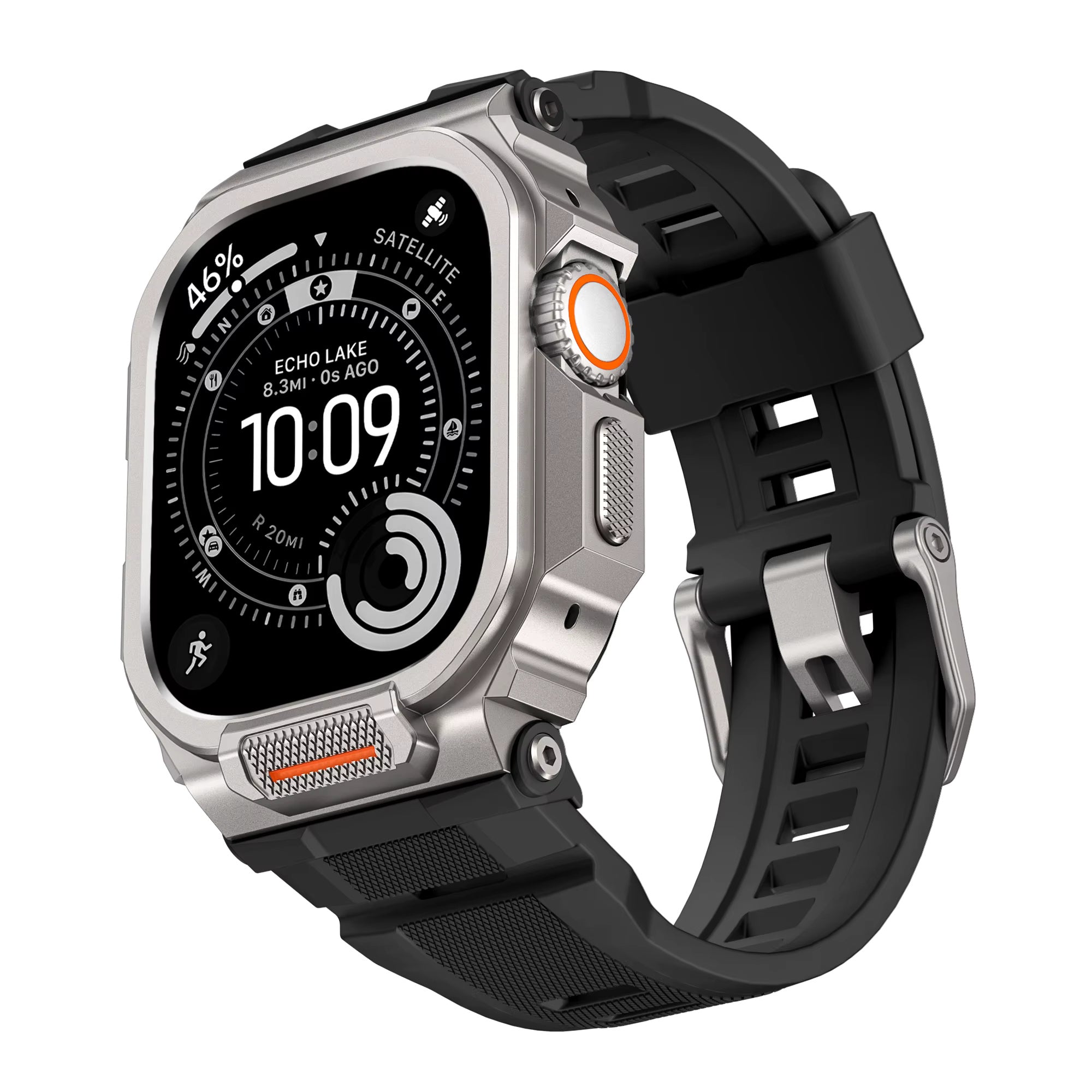 Army Rugged Silicone Bracelet With Metal Case 49mm