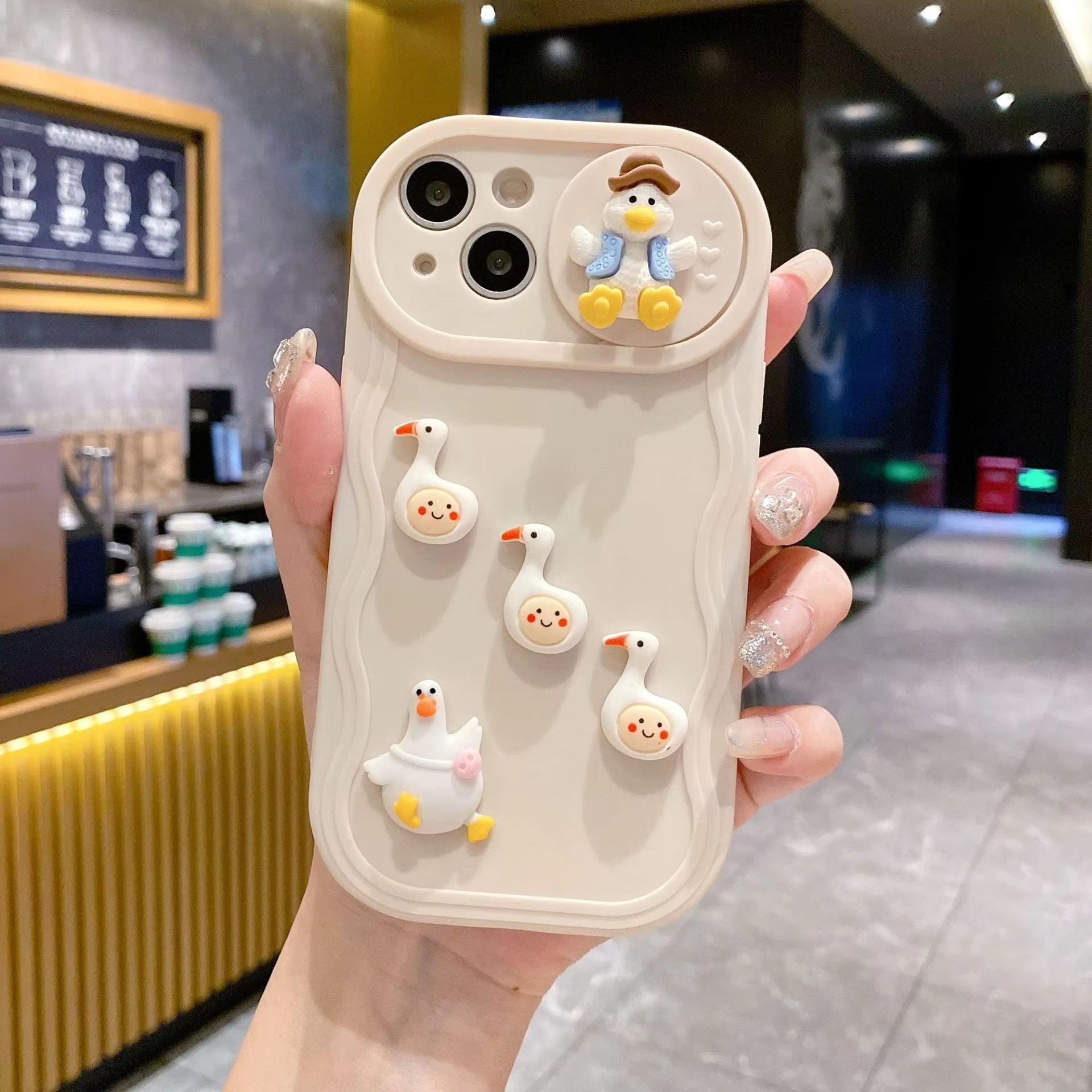 Cute 3D Duck Silicon Case For iPhone