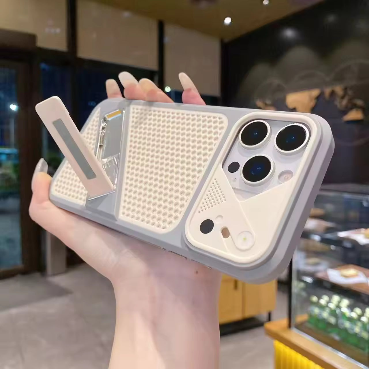 TPU Dissipation Kickstand Case For iPhone