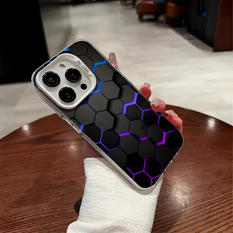 Hexagon RGB Effect Fashion Case For iPhone