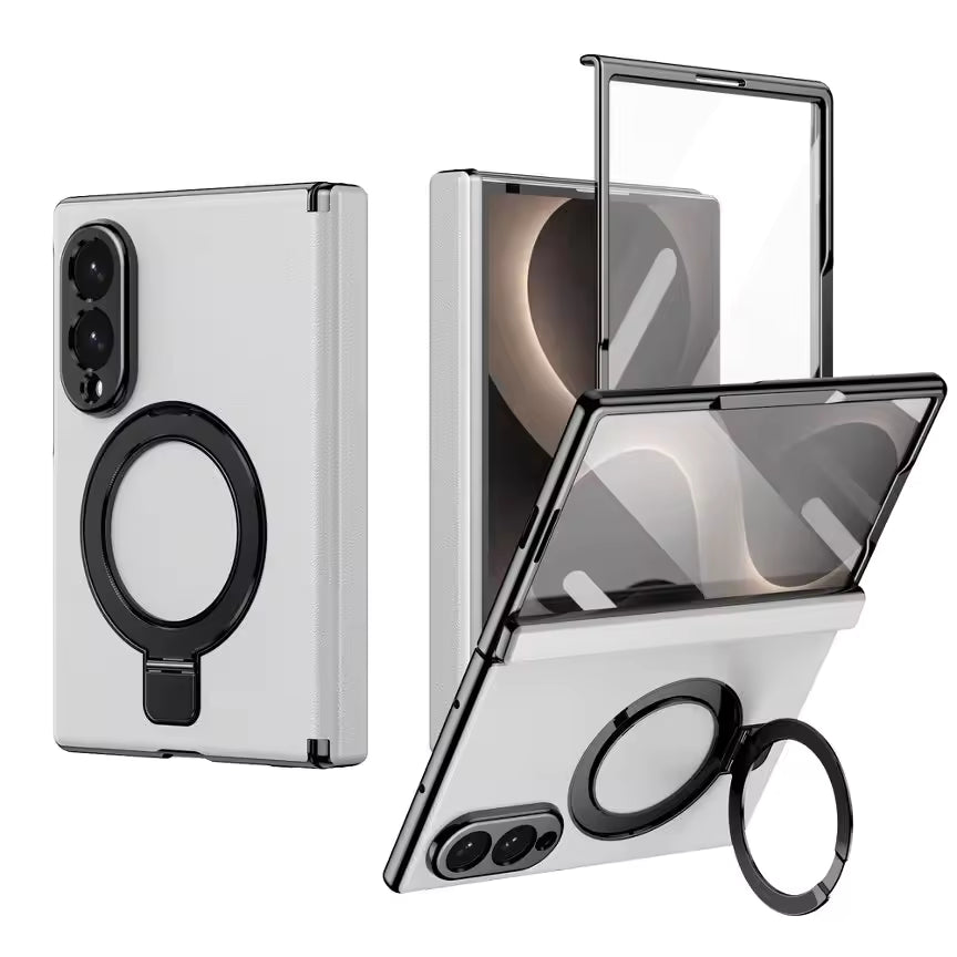 Bracket Leather Case For Samsung Fold