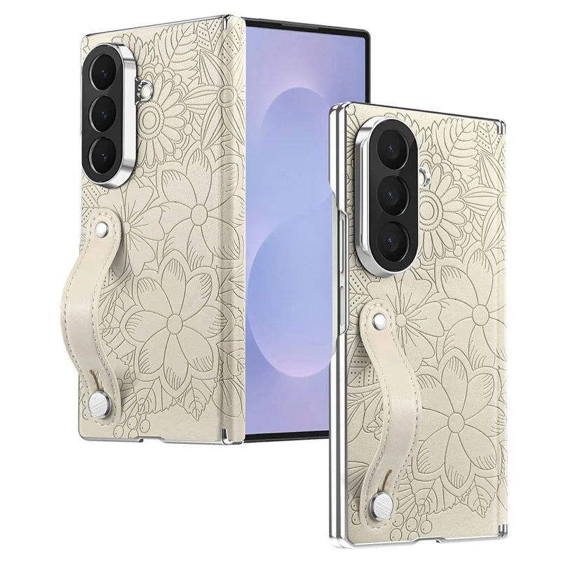 Pattern Leather Case For Samsung Fold