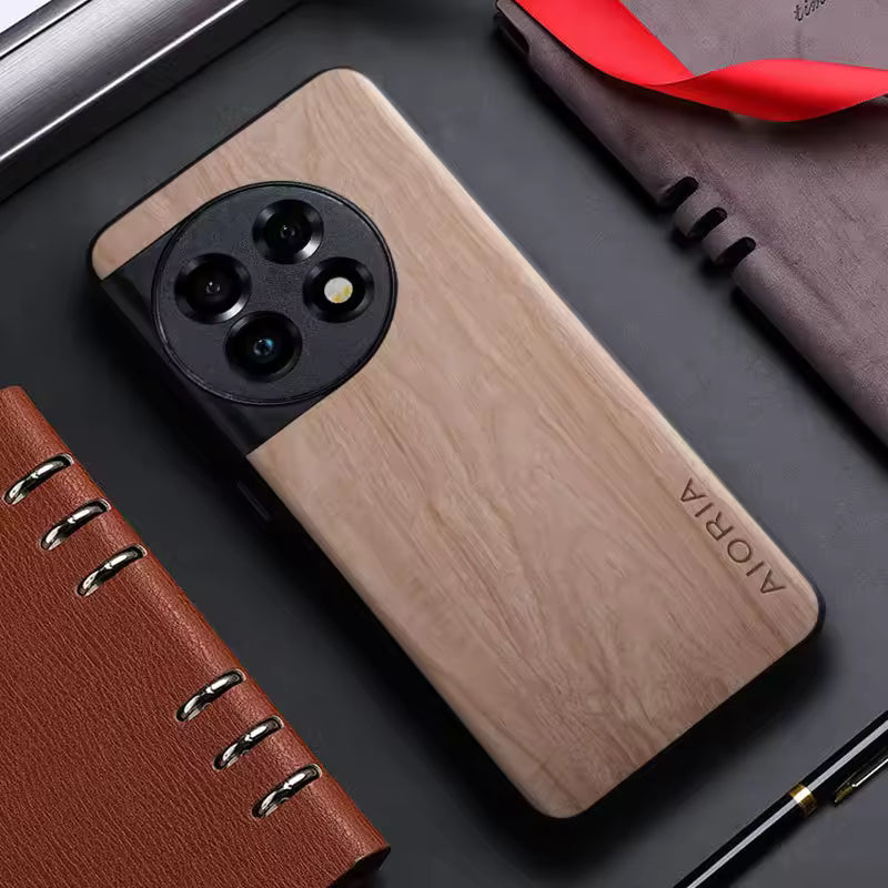 Wood Pattern PU Case For OnePlus