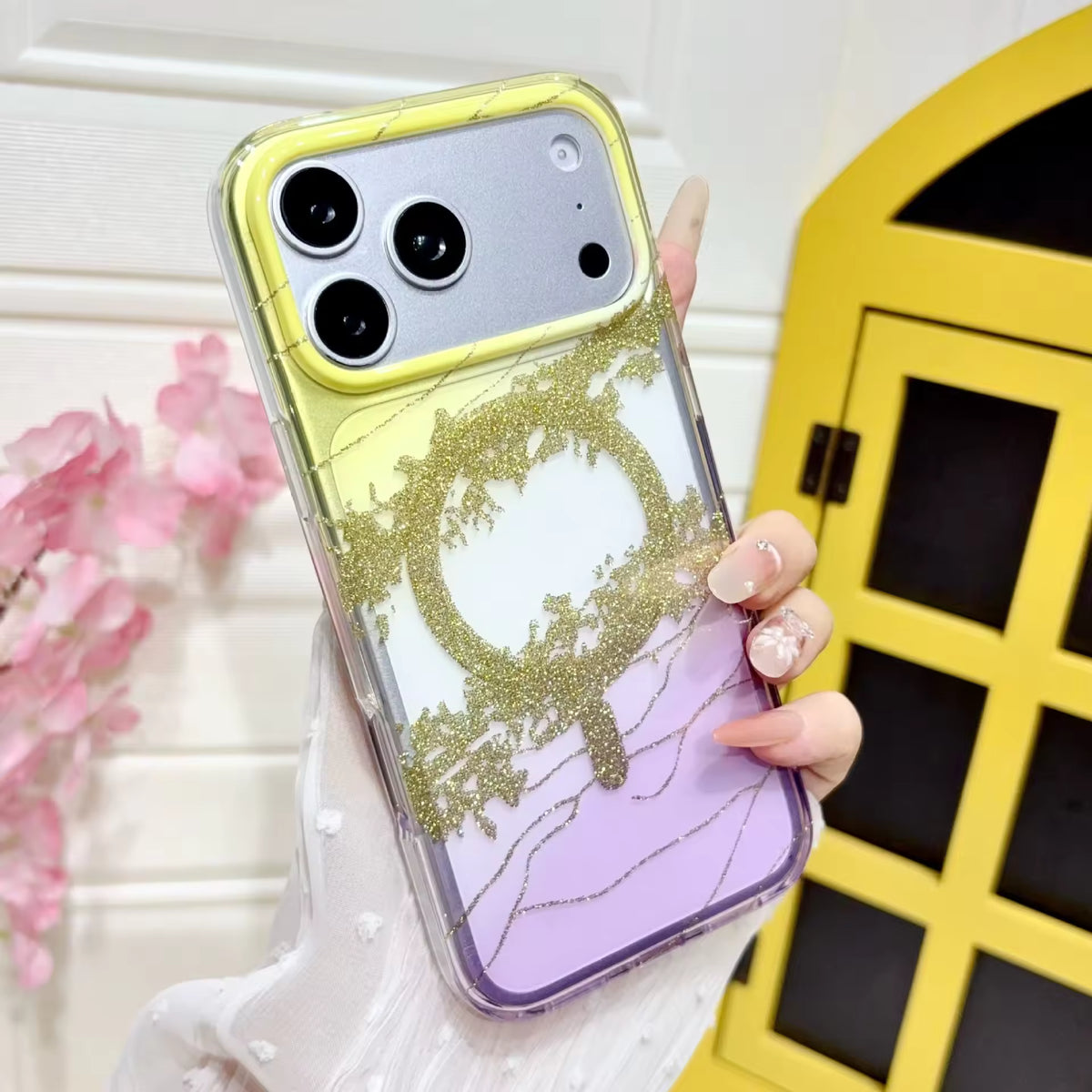 Gradient Glitter Case with MagSafe For iphone
