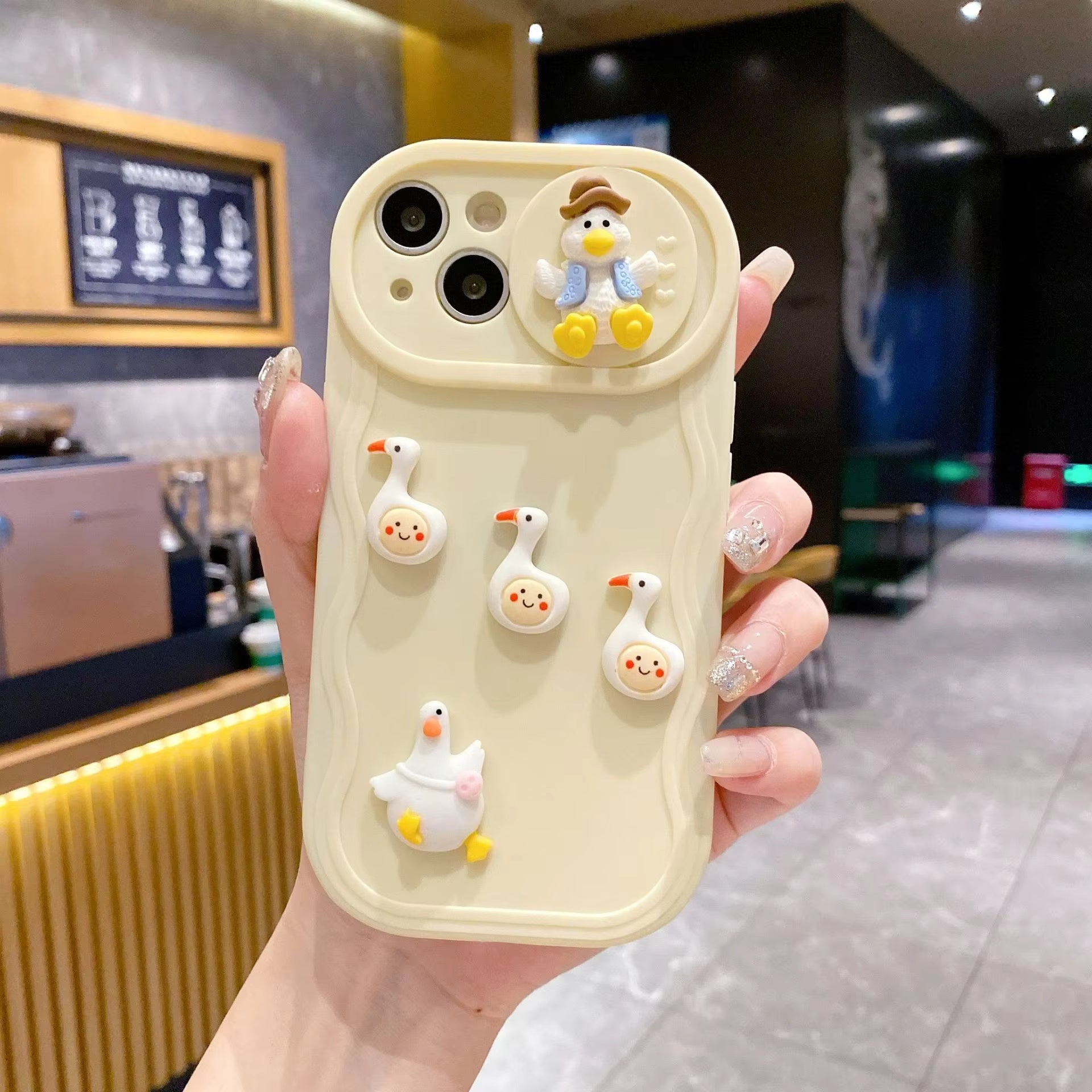 Cute 3D Duck Silicon Case For iPhone