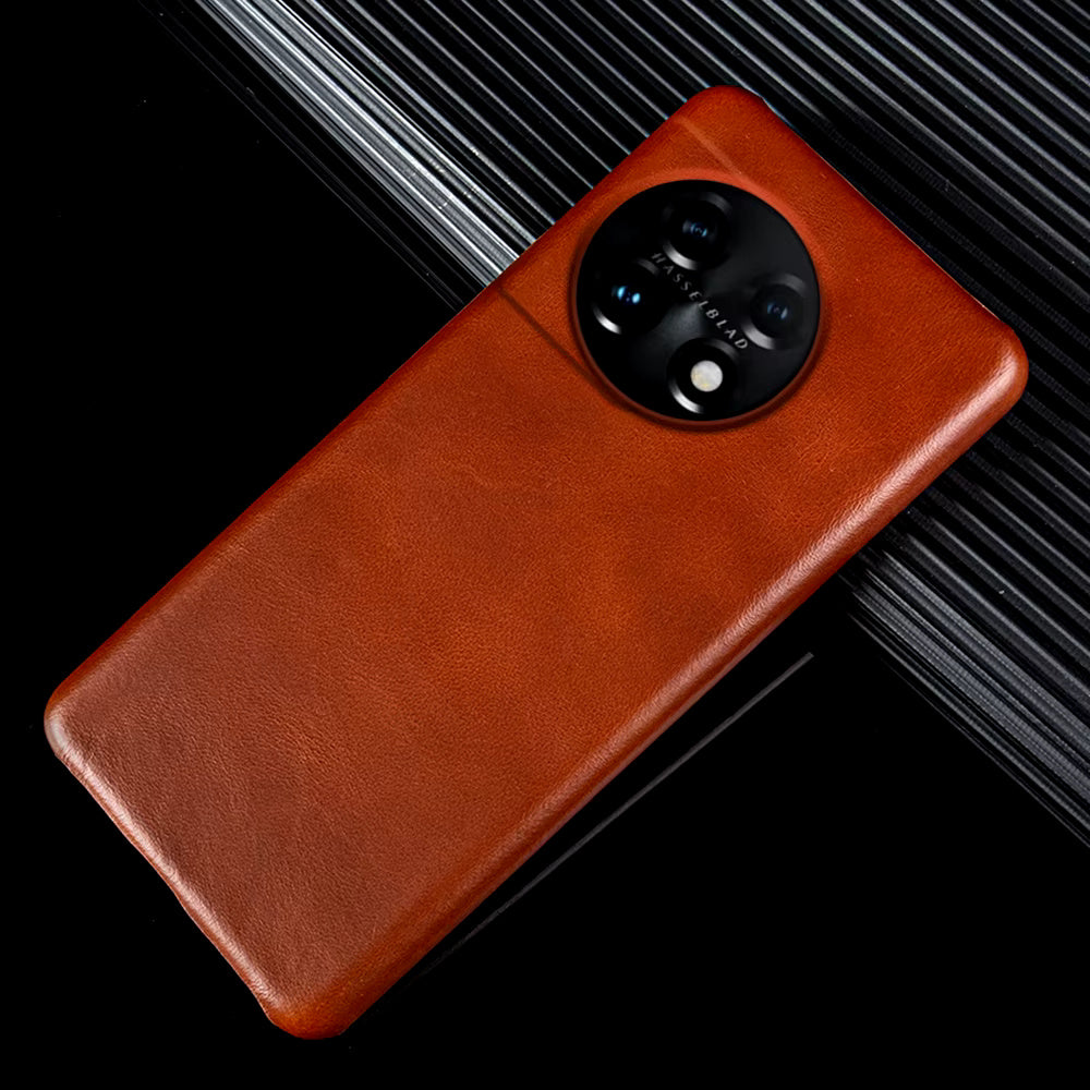 Genuine Leather Oil Wax Pattern Case For OnePlus