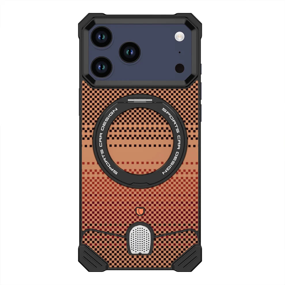 MetalKevlar Texture Hypercar Design Case For iPhone