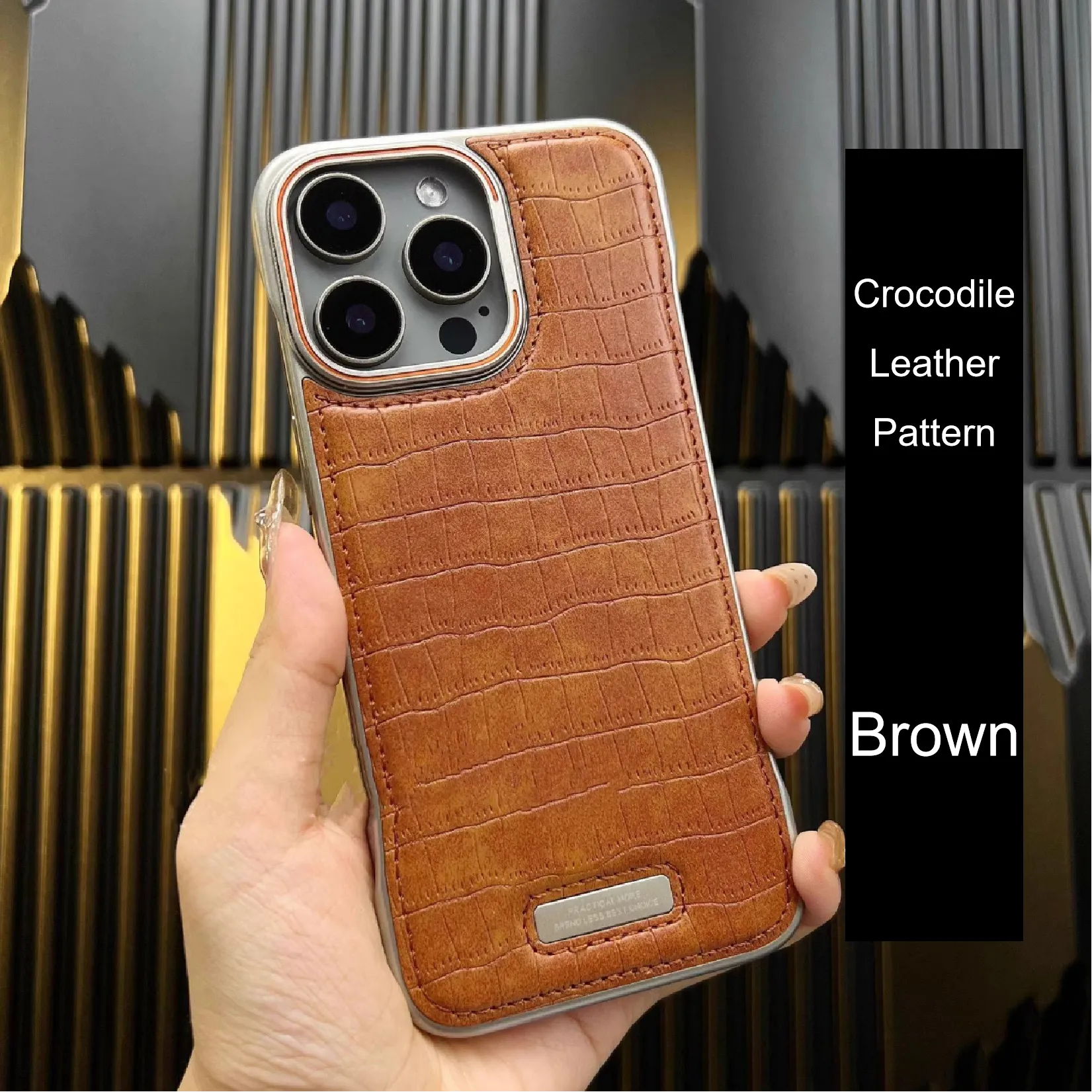 Frameless Crocodile Pattern Case For iPhone