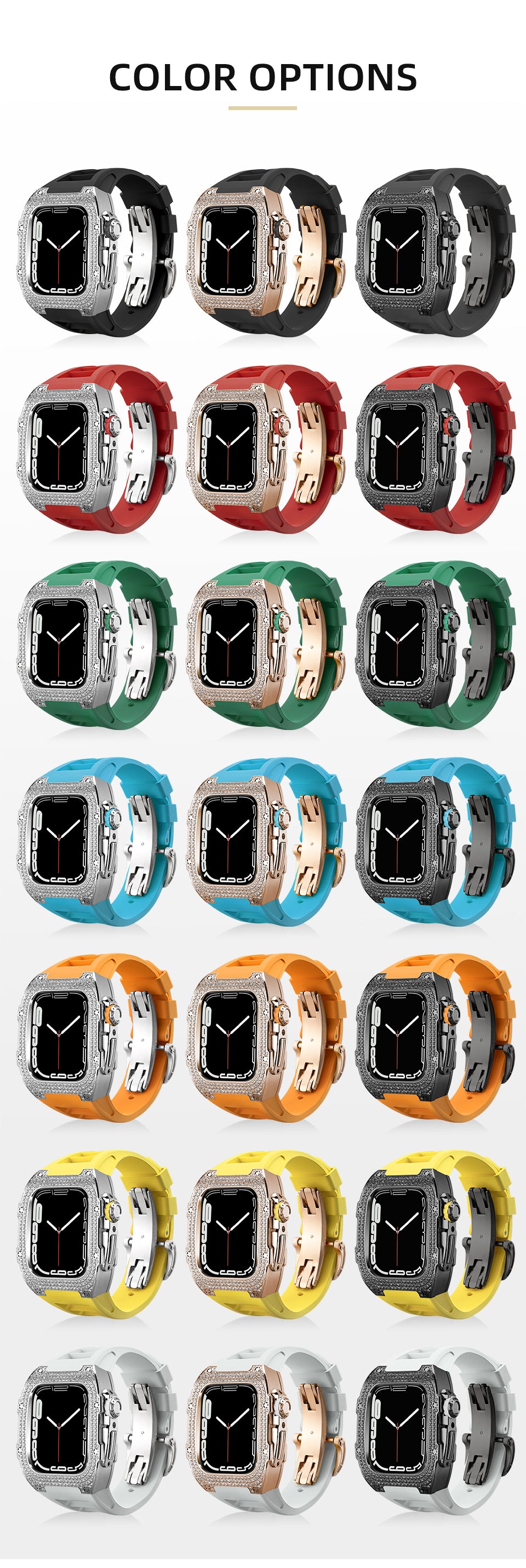 Zicron Crystal  Series 44-45mm Apple Watch Case