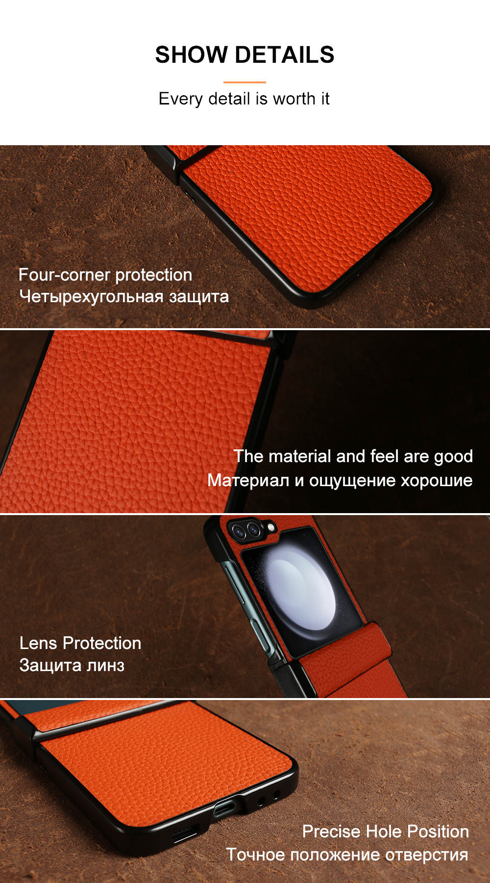 Auriglo Luxury Real Leather Folding Flip Series Case For Samsung (lychee patteren)