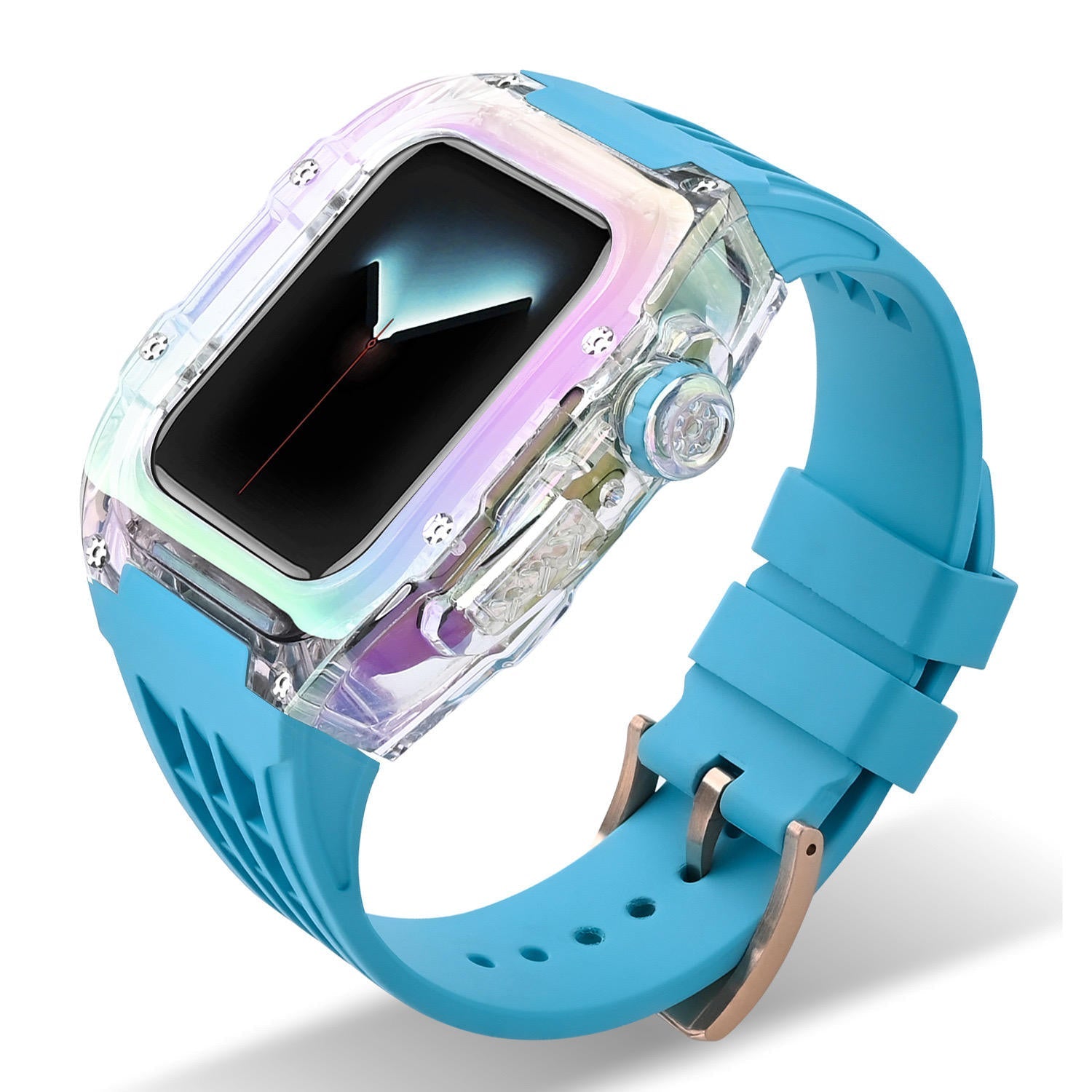 Mermaid Aurora Transparent Color Watch Case 44mm/45mm