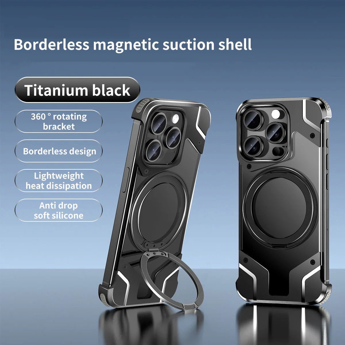 Auriglo Metal Frameless Kickstand iPhone Case