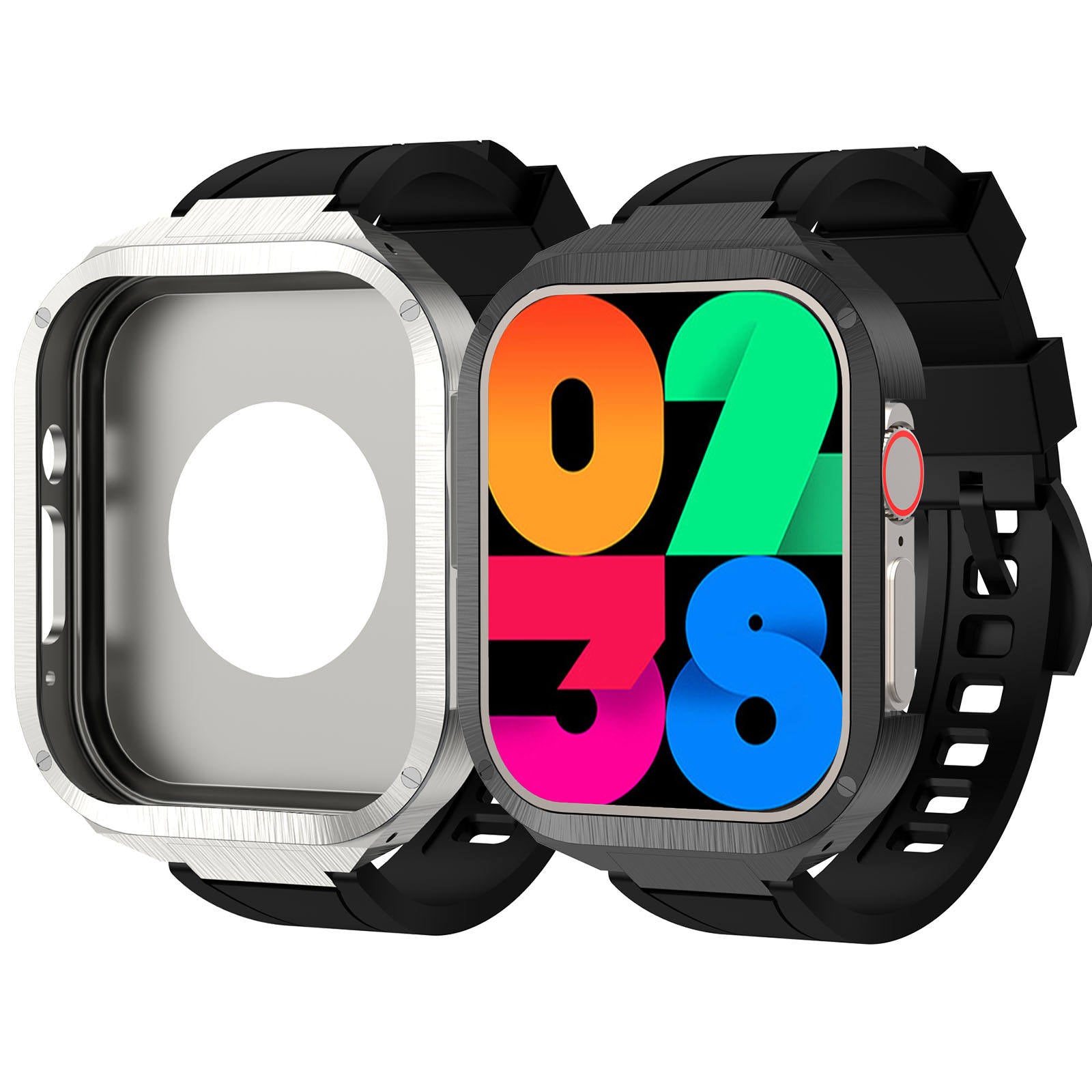 Stainless Steel WITH SILICON iWatch 49mm