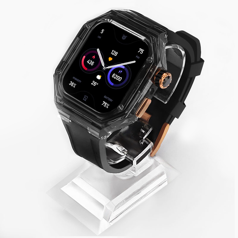 PC Clear Transparent Watch Case With Silicone Replacement Band For Apple Watch 42MM