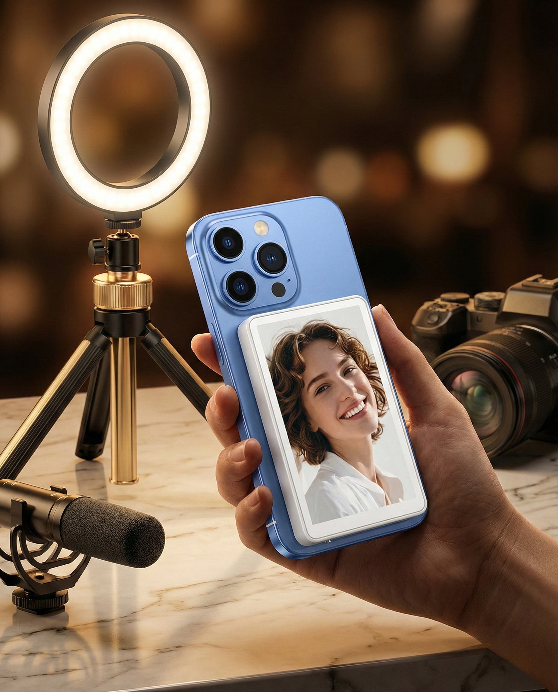 Vlog Selfie Monitor Screen For iPhone And Android