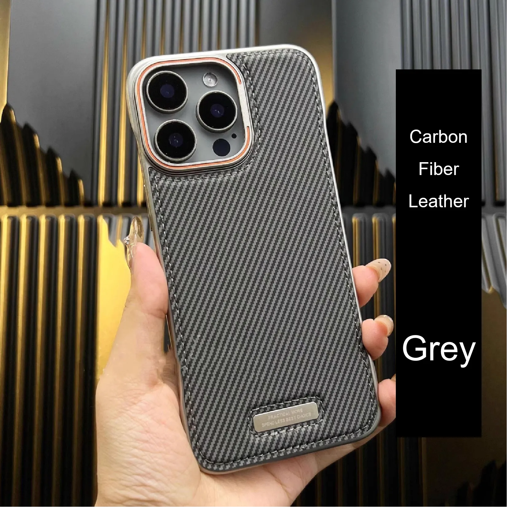 Frameless Carbon Fiber Pattern Case For iPhone