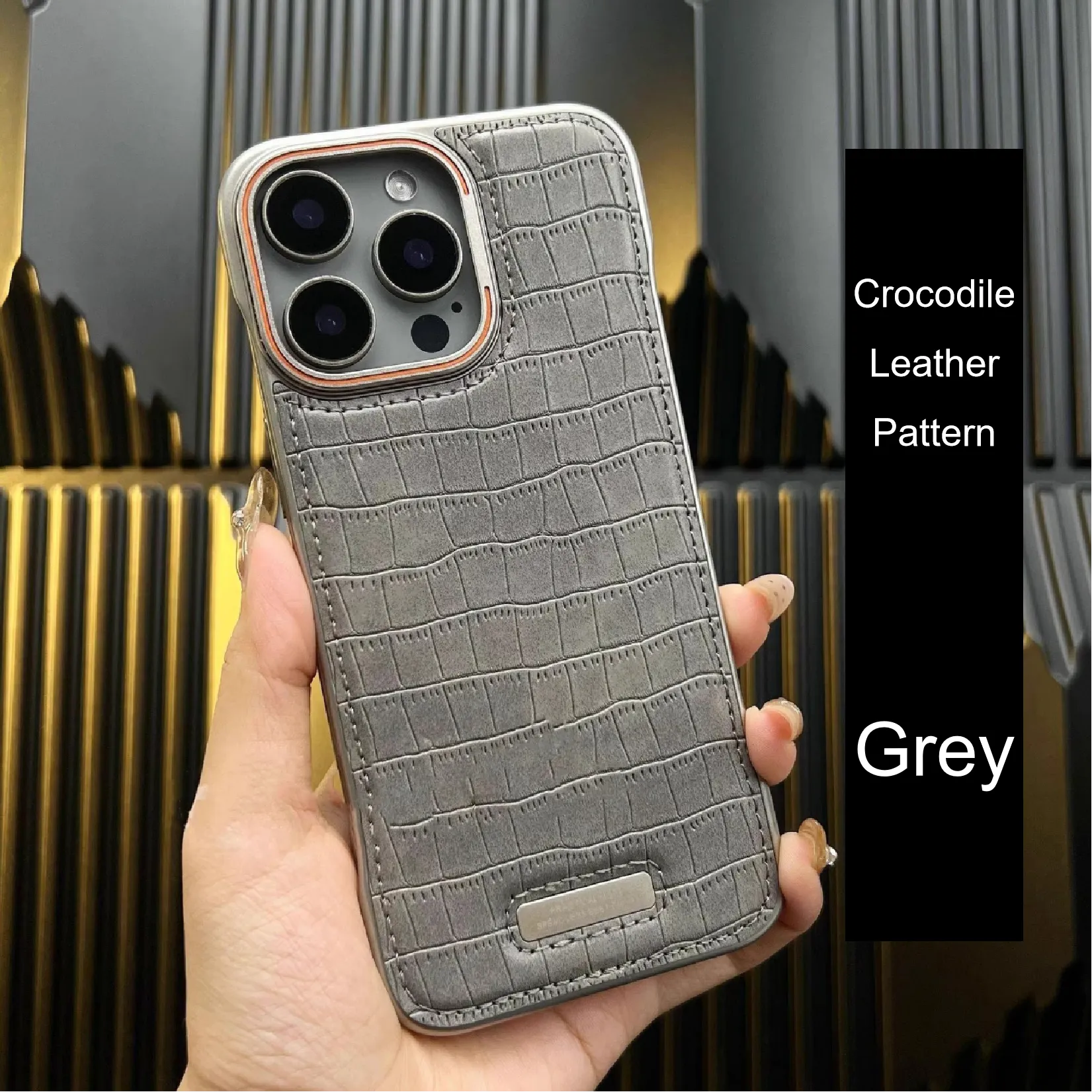 Frameless Crocodile Pattern Case For iPhone