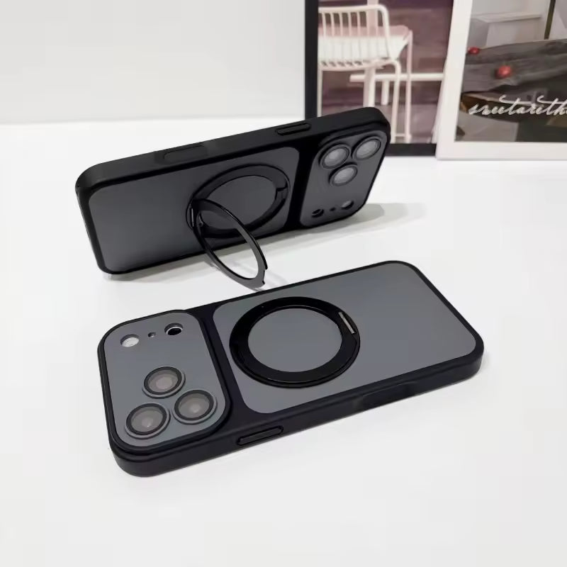 Camera Protection Ringstand Phone Case for iPhone