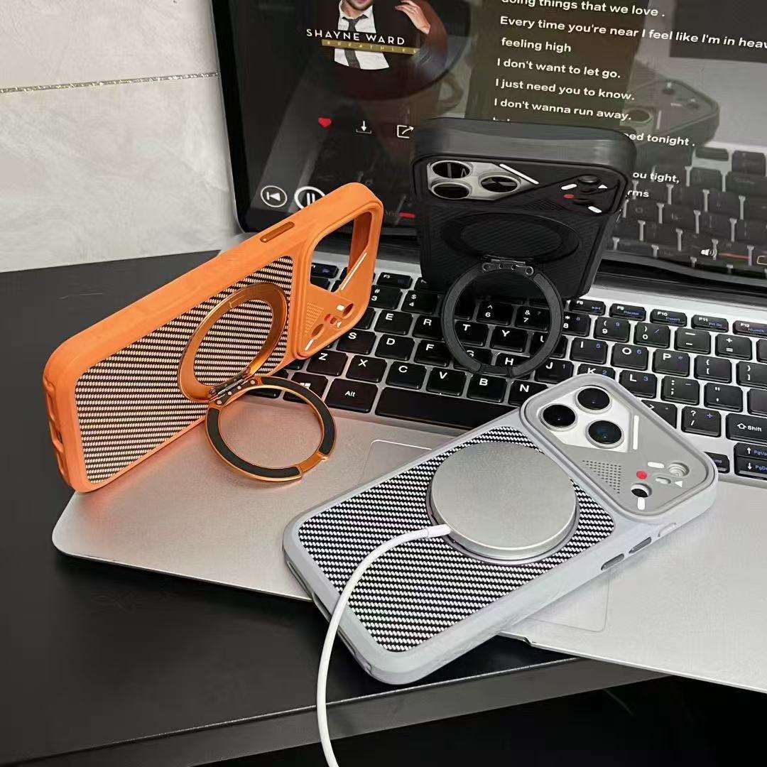 Carbon Fiber Ringstand Case for iPhone