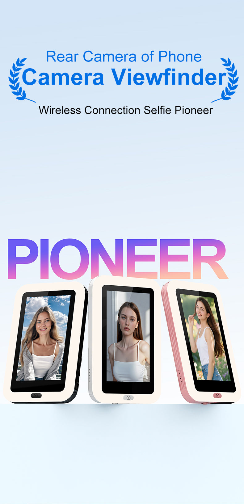 Ultra Fill Light Vlog Monitor Screen for iPhone and Android(wireless & 4k 30 fps recording supported)