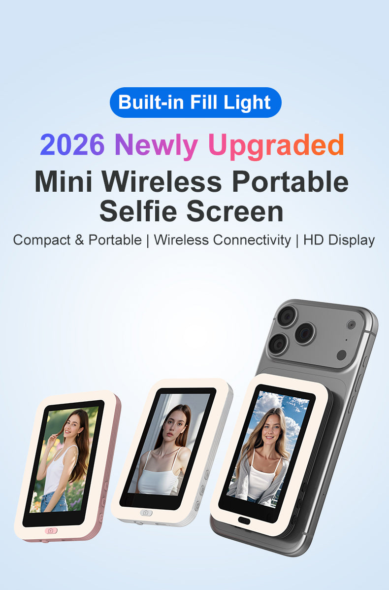 Ultra Fill Light Vlog Monitor Screen for iPhone and Android(wireless & 4k 30 fps recording supported)