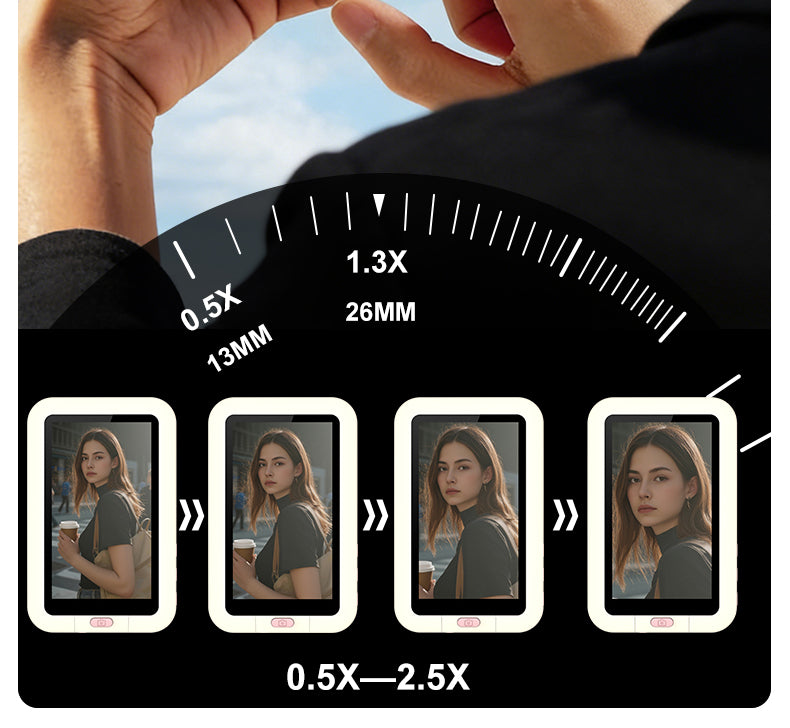 Ultra Fill Light Vlog Monitor Screen for iPhone and Android(wireless & 4k 30 fps recording supported)
