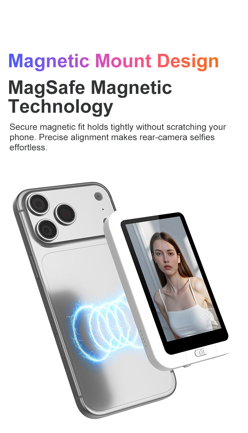 Ultra Fill Light Vlog Monitor Screen for iPhone and Android(wireless & 4k 30 fps recording supported)