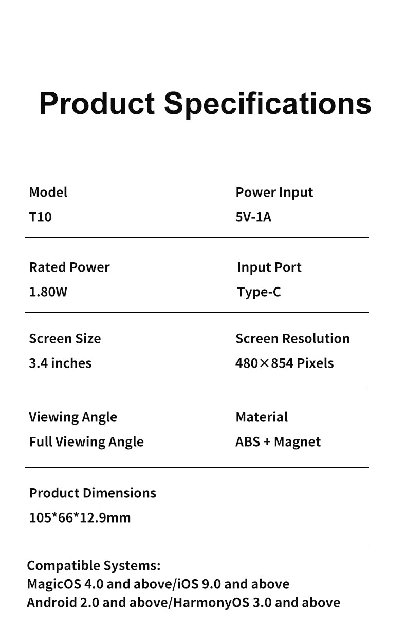 Ultra Fill Light Vlog Monitor Screen for iPhone and Android(wireless & 4k 30 fps recording supported)