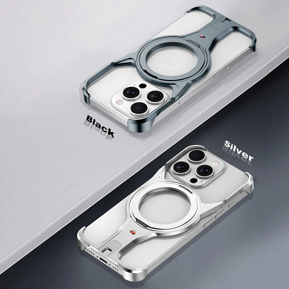 YMetal Case With Rotating Stand For iPhone