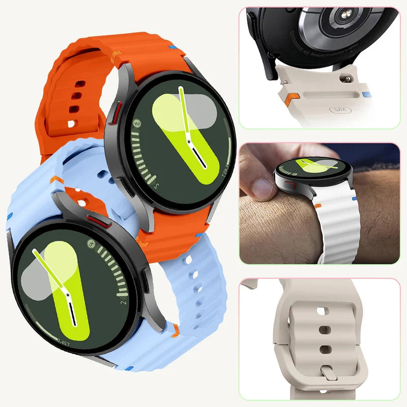 Color Silicone Sport Band For Samsung Watch